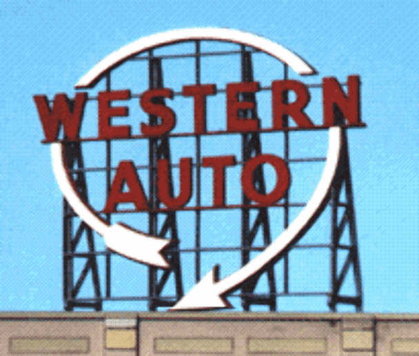 Blair Line 2501 HO/S/O Scale Western Auto Rooftop Sign