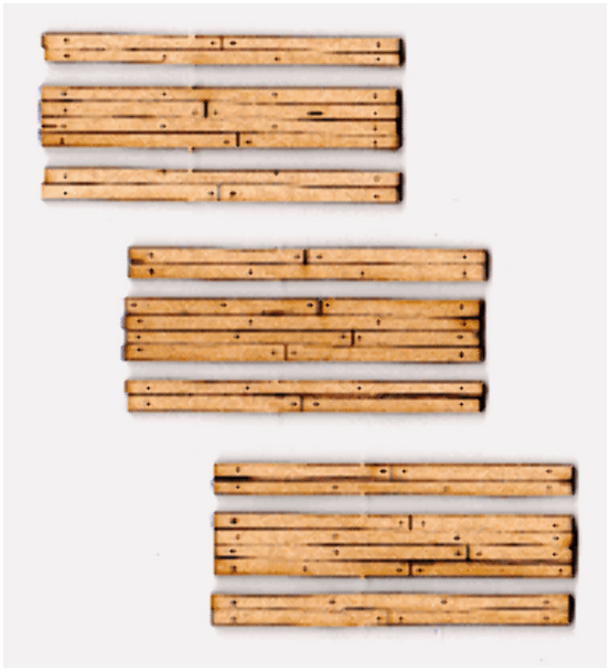 Blair Line 021 N Scale 0.90" Laser-Cut One-Lane Wood Grade Crossing (3)