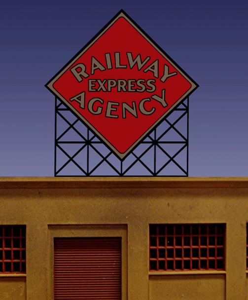 Miller Engineering 0071 HO/O Scale Large Railway Express Agency Billboard