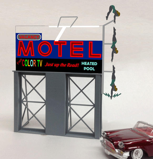 Miller Engineering 881651 HO/O Scale Motel Billboard