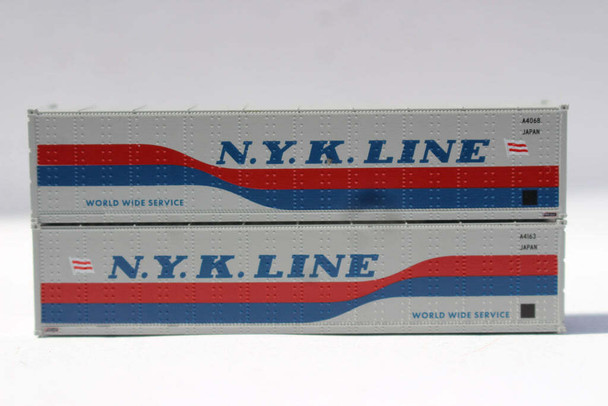 Jacksonville 405695 N Scale NYK Line Early Ribbon 40' Std. Height Containers (2)