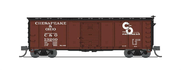 Broadway Limited 7275 N Scale C&O USRA 40' Steel Boxcar (2)