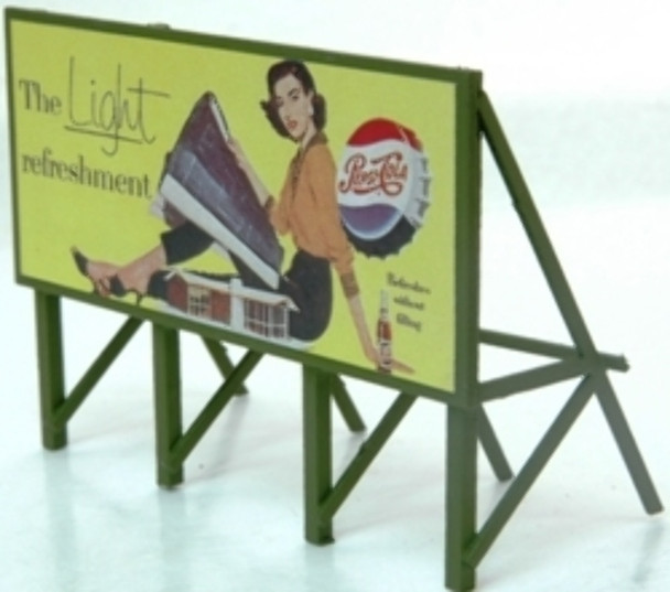 JL Innovative Design 975 HO Scale Custom Billboard 1950s Pepsi