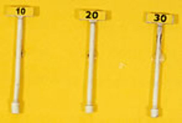 JL Innovative Design 841 HO Scale Custom Right of Way Signs Rectangle Slow Speed