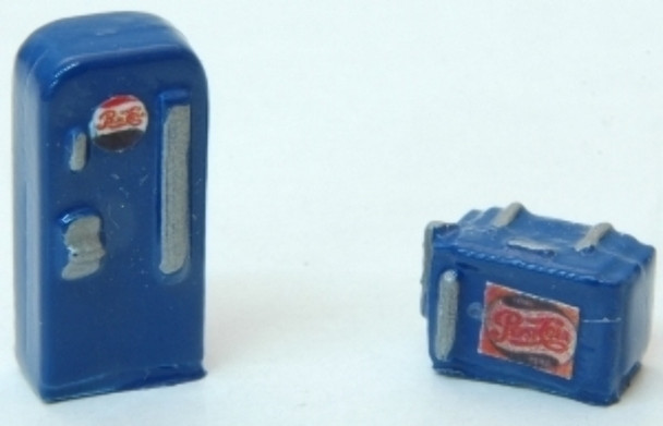 JL Innovative Design 636 N Scale Mini Custom Soda Machine Set Pepsi (2)