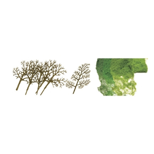 JTT Scenery 92020 HO Scale Sycamore 3" to 4" Premium Trees Kit (16)