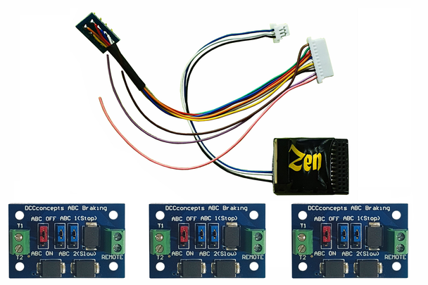 DCC Concepts DCD-ZN218.6S Zen Black Shuttle Pack 21 & 8-Pin 6 Function Decoder