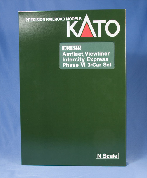 Kato 10662861 N Scale Amfleet P42 Viewliner 3 Car Lighted