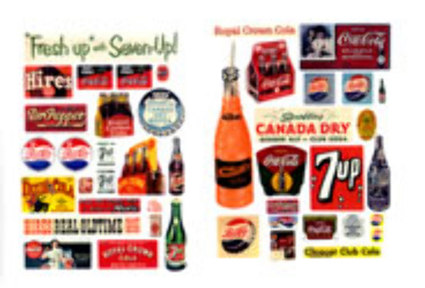 JL Innovations 197 HO Vintage Soft Drink Poster/Signs Series II 1930s-1950s