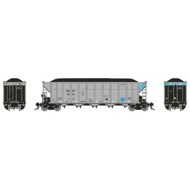 Rapido 169038A HO Scale MBKX Autoflood III Coal Hopper - Single Car