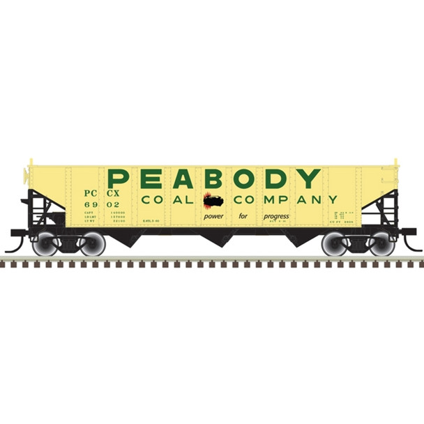 Atlas 20006919 HO Peabody TMAN 70 Ton 9 Panel Open Hopper #6933