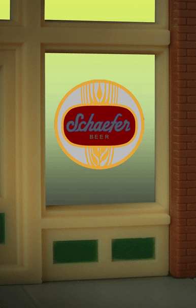 Miller Engineering 8925 HO/O Scale 2" W x 2.2" T  Schaefer Window Sign