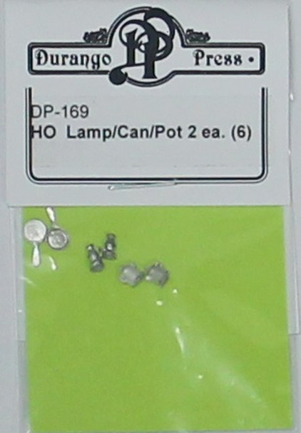 Durango Press 169 HO Scale Lamp/Can/Pot 2 Each (6)