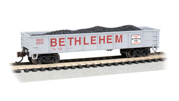 Bachmann Trains 17256 N Scale Bethlehem Steel 40' Gondola #46636