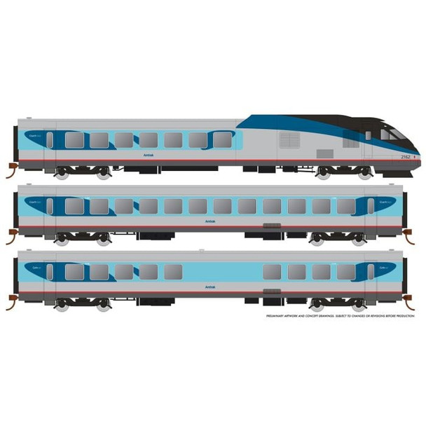 Rapido 25505 HO Scale Amtrak RTL Turboliner Phase V DCC with Sound