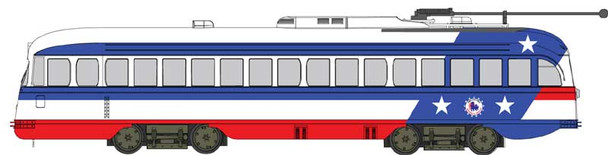 Bowser 13030 HO Scale BiCentennial No State With Decal Body Trolley Car