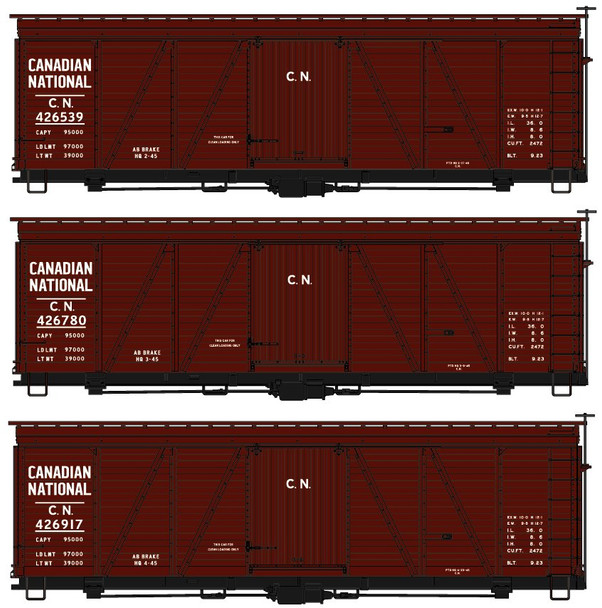 Accurail 81541 HO Scale Canadian National 36' Fowler Wood Boxcar Single Car
