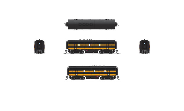 Broadway Ltd 7731 N SLSF EMD F3B Black & Yellow Diesel Locomotive DCC Sound 5101