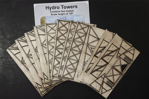 Osborn Model Kits 3080 N Scale 120" Hydro Towers (Pack of 2)