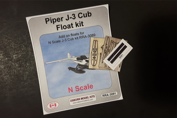 Osborn Model Kits 3091 N Scale Piper Cub Float Kit