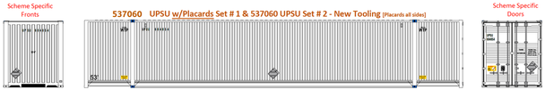 Jacksonville 537060 N UPS High Cube Placards 8-55-8 Corrugated Containers Set #4