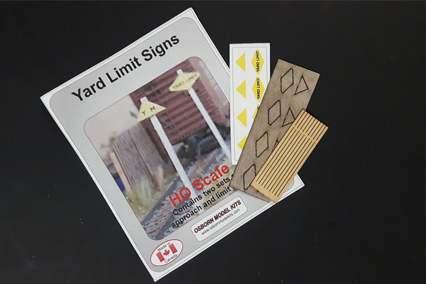 Osborn Model Kits 1053 HO Scale Yard Limit Signs (Wood Kit)