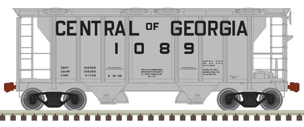 Atlas Model Railroad 50005899 N Central of Georgia PS-2 Covered Hopper #1089