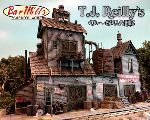 Bar Mills Models 0161 N Scale TJ Reilly's Building (Wood Kit)