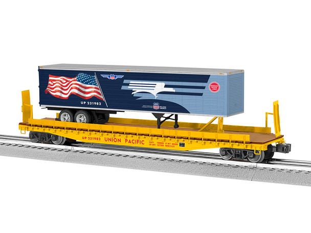 Lionel 2326040 O Scale Union Pacific Missouri Pacific Heritage TOFC Flatcar