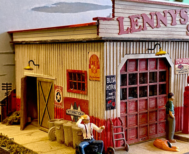 Bar Mills Models 0382 HO Scale Lenny's Truck Service Garage (Wood Kit)