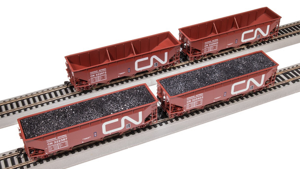 Broadway Limited 7373 HO Scale Canadian National AAR 70-Ton Triple Hopper Pack of 4