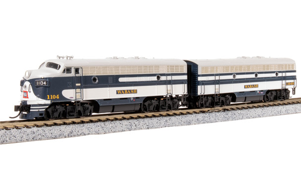 Broadway Ltd 7763 N WAB EMD F7 AB As-Delivered Diesel Locomotive #1104/1104B