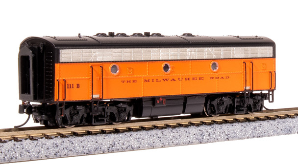 Broadway Limted 7773 N Scale MILW EMD F7B Orange & Black Diesel Locomotive #114B