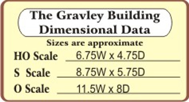 Bar Mills Models 0882 HO Scale The Gravely Building (Wood Kit)