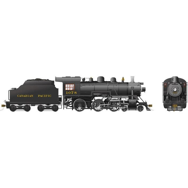 Rapido 602507 HO Scale Canadian Pacific D10k Steam Locomotive #1078 (DCC/Sound)