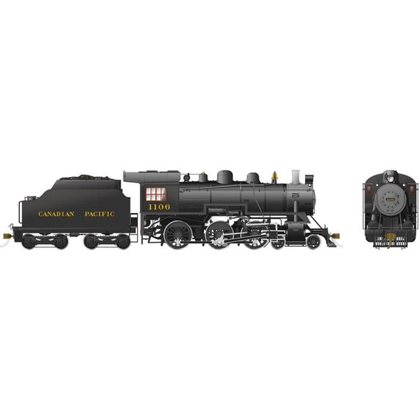 Rapido 602509 HO Scale Canadian Pacific D10h Steam Locomotive #1106 (DCC/Sound)