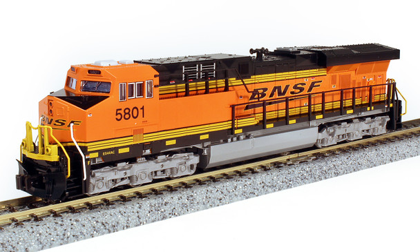 Kato 176-8952-DCC N BNSF "Swoosh" GE ES44AC #5801 w/ Pre-Installed  Digitrax DCC