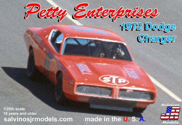 Salvinos JR Models PEDC1972D 1/25 Scale 1972 Dodge Charger Petty Enterprises #11