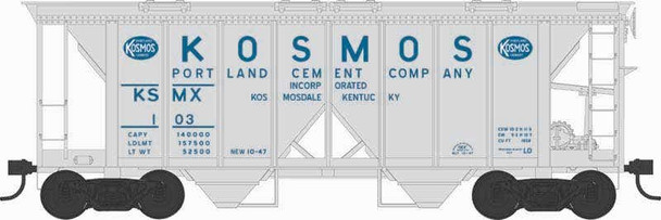 Bowser 43271 HO Scale Kosmos Cement H34 Covered Hopper #103
