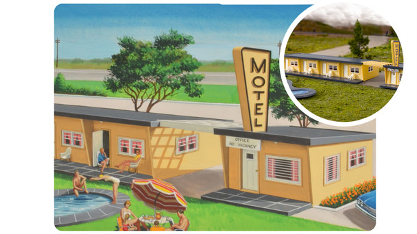 Bachmann Trains 45198 HO Scale 75th Anniversary Plasticville Motel