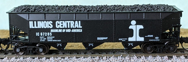 Bluford Shops 74078 N Illinois Central Split Rail 3-Bay Offset Side Hopper 67141