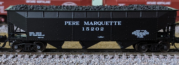 Bluford Shops 74131 N Scale Pere Marquette 3-Bay Offset Side Hopper #15051