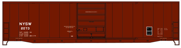 Accurail 5555 HO New York Susquehanna & Western 5550 Series 50' Superior Boxcar
