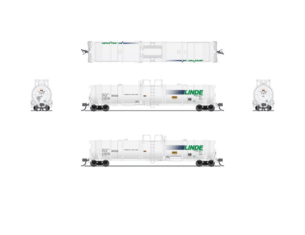 Broadway Limted 8155 N Scale Linde Type C Cryogenic Tank Car Single Car