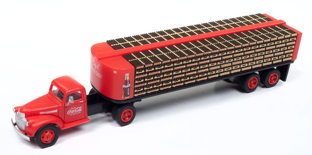 Classic 31207 HO 1941-46 Chevrolet Tractor w/Flatbed Trailer & Coca-Cola Bottles
