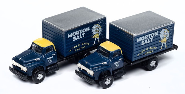 Classic Metal Works 50449 N Scale 1954 Ford Box Truck 2-Pack (Morton Salt)