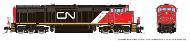 Rapido 540540 N Dash8-40CM (DC/DCC/Sound): CN - Noodle Scheme: #2434