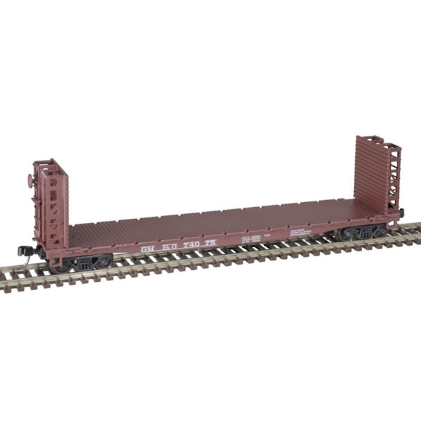 Atlas Model 50005799 N Scale Gulf Mobile & Ohio 48' GSI Bulkhead Flat Car #74075