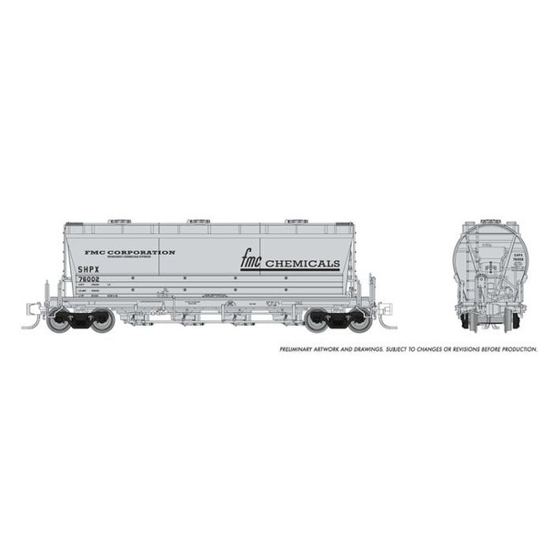 Rapido 533001A N Scale FMC Chemicals SHPX Flexi Flo Hopper (Early) Single Car