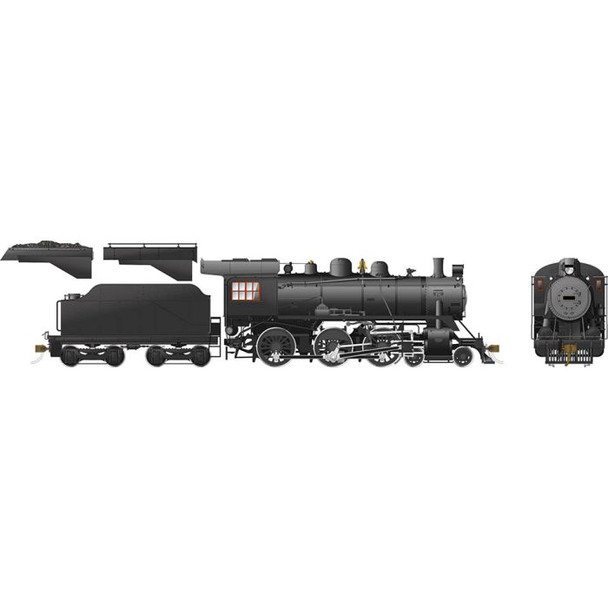 Rapido 602015 HO Scale Unlettered High Light D10g/h/j/k Black Locomotive